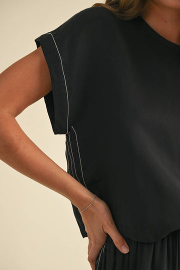 Viscose Short Sleeve Top