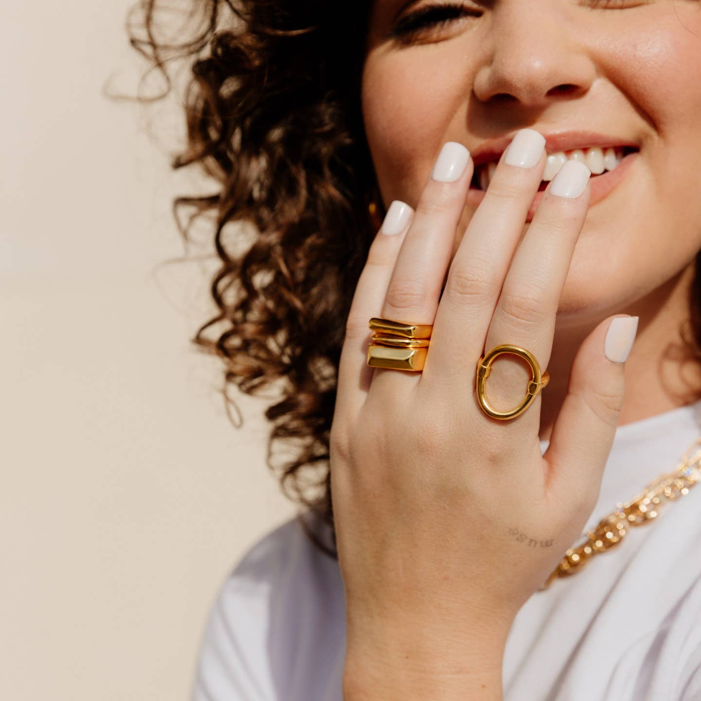 Cameron Statement Ring-Gold
