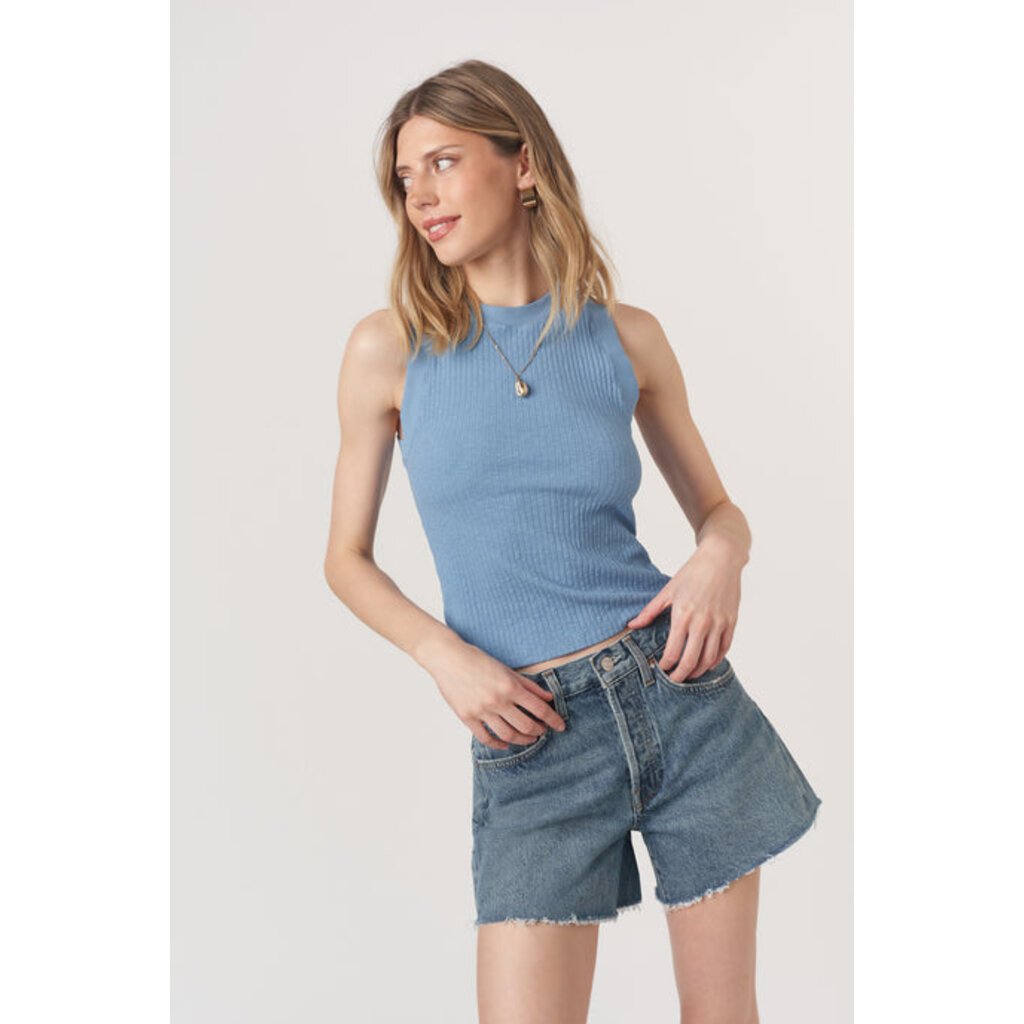 Player Racerback Rib Tank Provence Blue