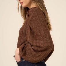 Textured Button Front Cardi M