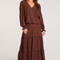 Jaycee Midi Skirt-Chocolate
