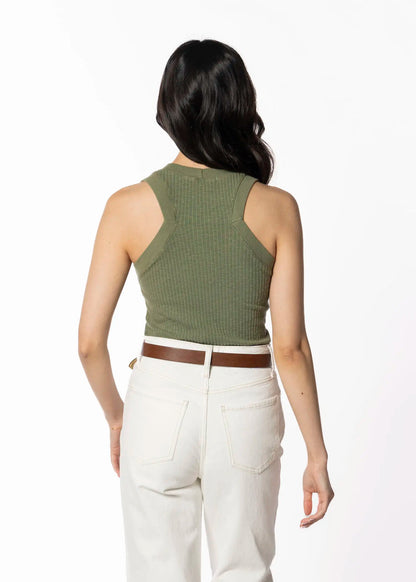 Player Racerback Rib Tank - Sage Leaf