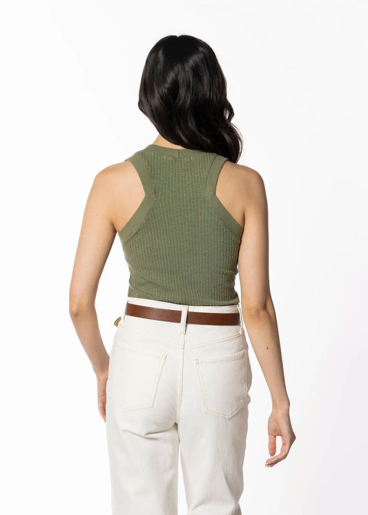 Player Racerback Rib Tank - Sage Leaf