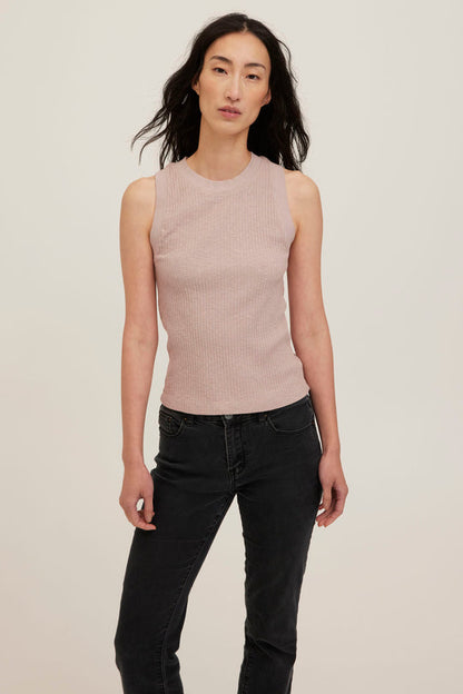Player Racerback Rib Tank - Dusty Lilac