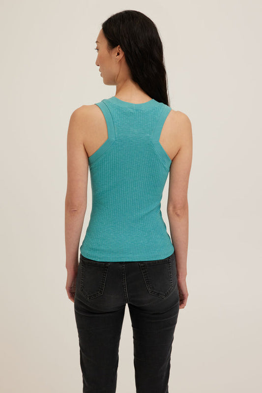 Player Racerback Rib Tank - Island Teal