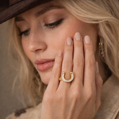 Off to the Races Signet Ring-Gold