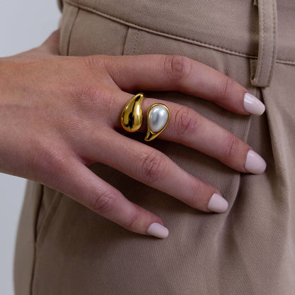 Cami Pearl Stacked Ring