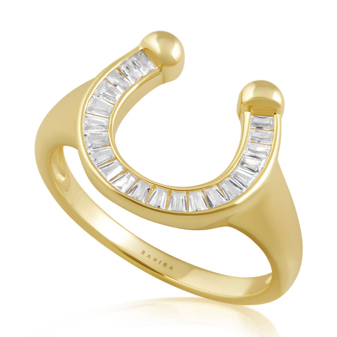 Off to the Races Signet Ring-Gold