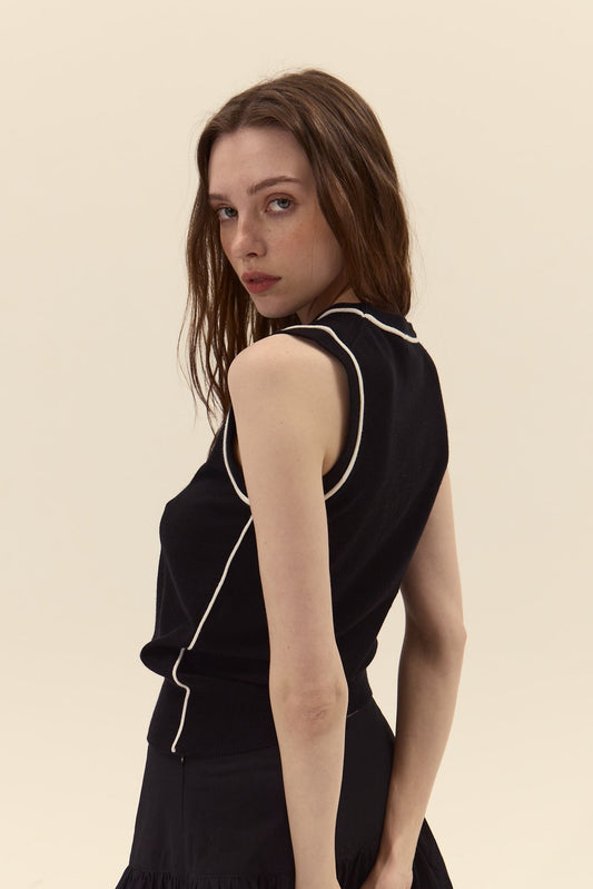 Symi Knit Top-Black