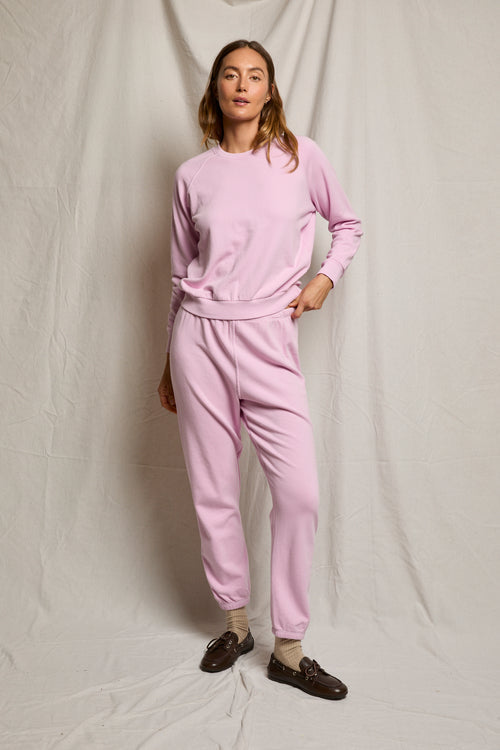 French Terry Easy Sweatpant-Sugar Pink