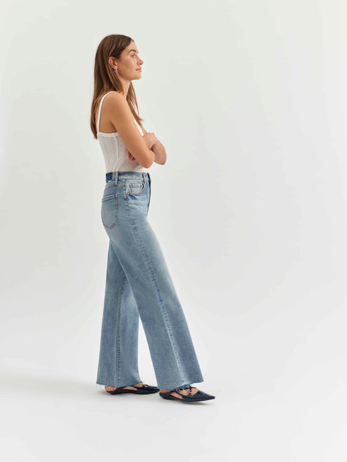 Far Out High Rise Wide Leg - Fools Gold