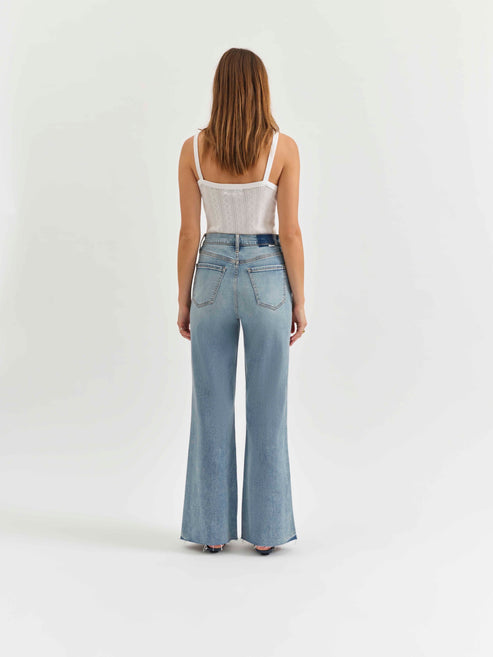 Far Out High Rise Wide Leg - Fools Gold
