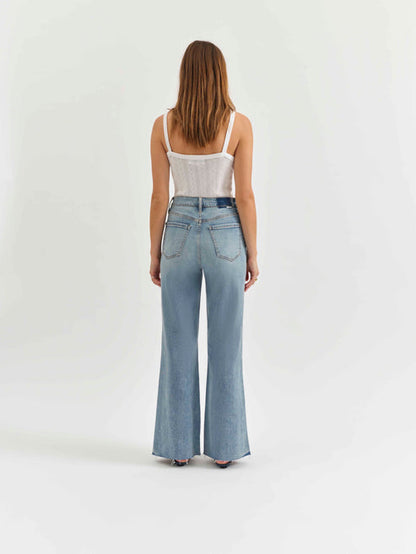 Far Out High Rise Wide Leg - Fools Gold