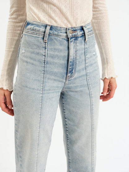 Pleaser High Rise Wide Ankle With Side Panel - Cupid