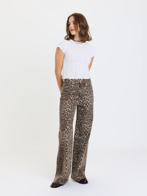 Far Out High Rise Wide Leg-Cool Cat