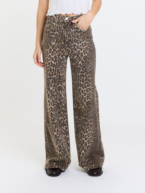 Far Out High Rise Wide Leg-Cool Cat