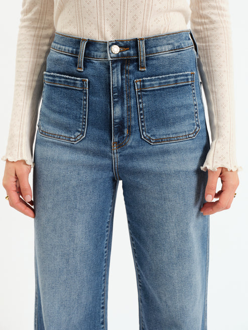 Far Out High Rise Wide Leg With Fashion Pocket