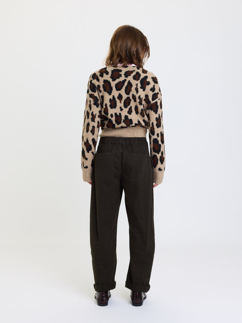 Villa Drawstring Barrel Pant-Fern