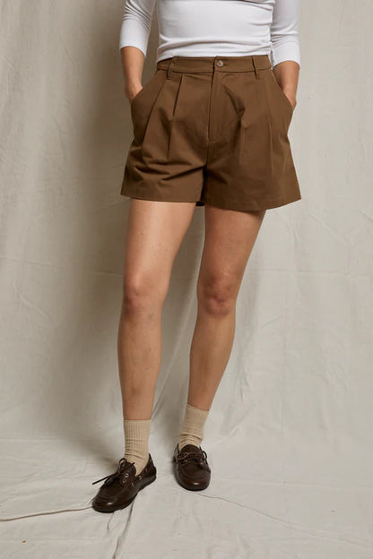 Mei Twill Shorts-Mocha
