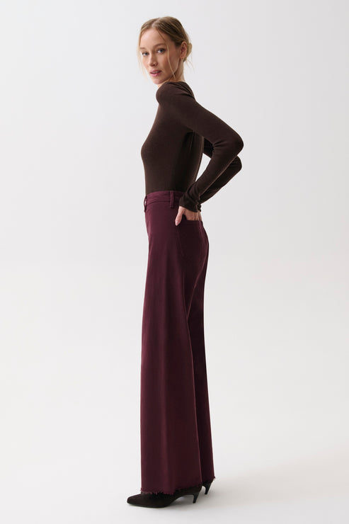 Penny High Rise Wide Leg - Claret