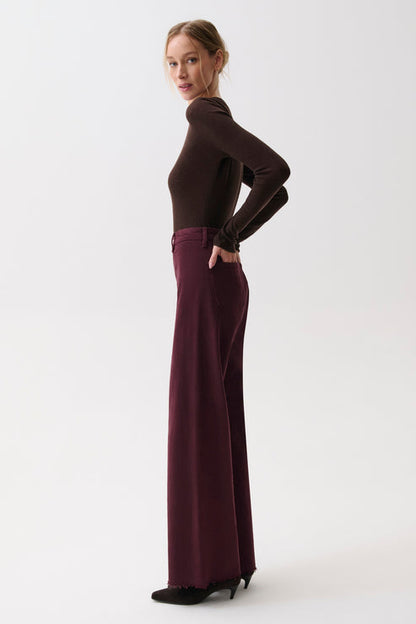 Penny High Rise Wide Leg - Claret