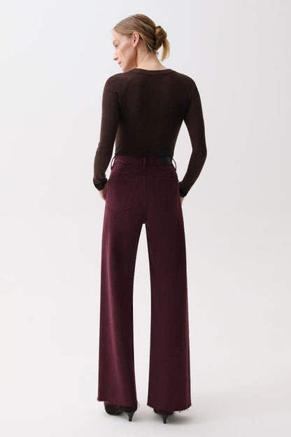 Penny High Rise Wide Leg - Claret