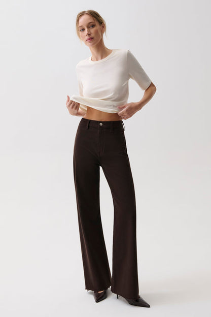 Penny High Rise Wide Leg - Mocha