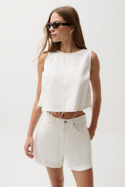 Rue Crop Off White