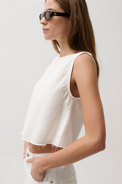 Rue Crop Off White