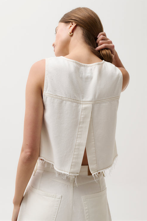 Rue Crop Off White