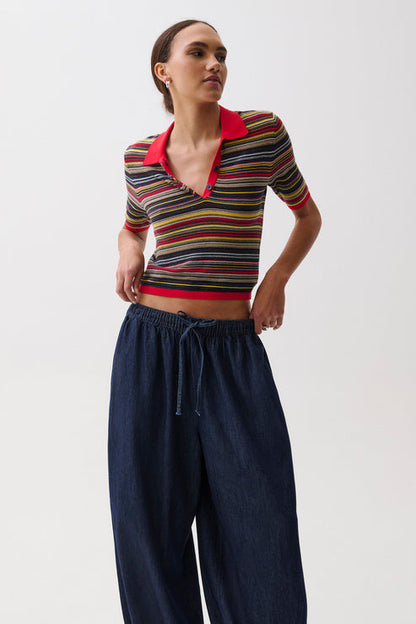 Ashlee Short Sleeve Polo Sweater