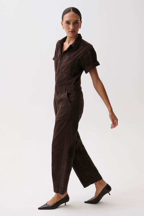 Cruz Short Sleeve Barrel Leg Jumpsuit
