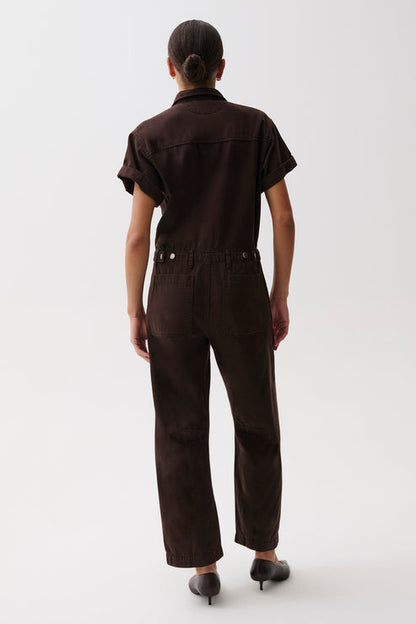 Cruz Short Sleeve Barrel Leg Jumpsuit