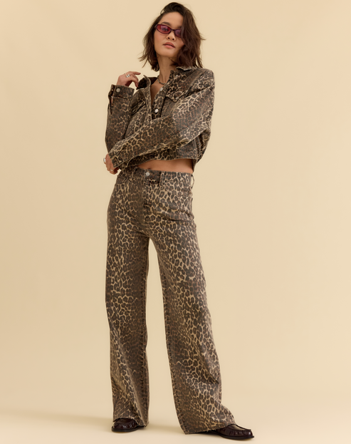 Far Out High Rise Wide Leg-Cool Cat