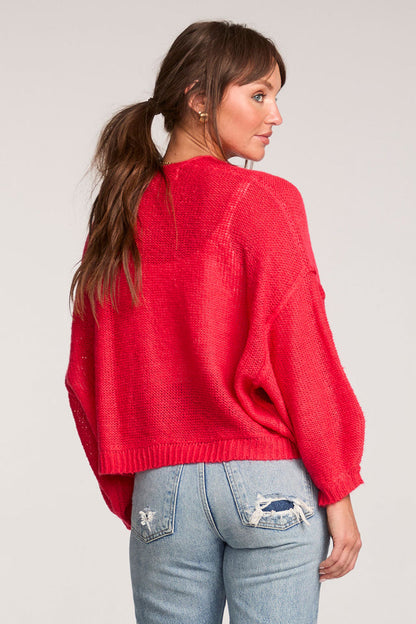 Aden Sweater-Vintage Red