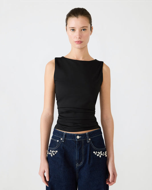 Adair Knit Top-Black