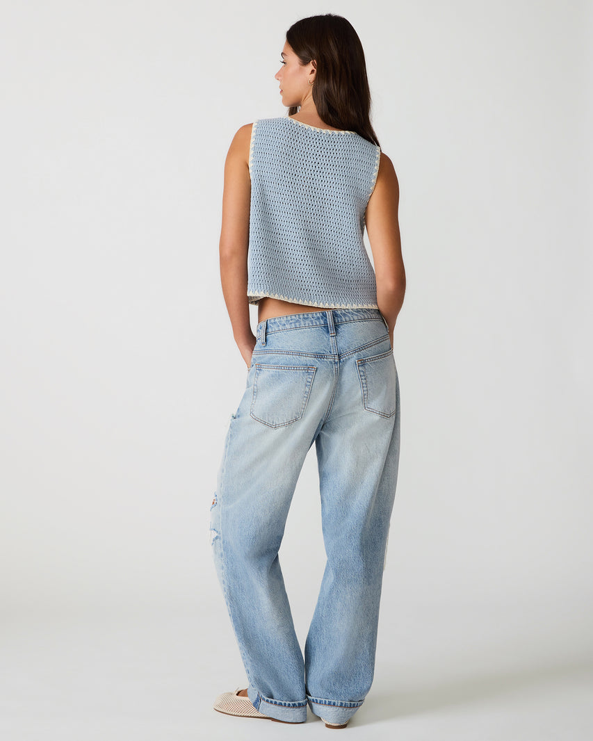 Annya Sweater Vest-Blue Ice
