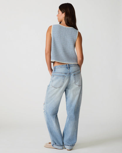 Annya Sweater Vest-Blue Ice