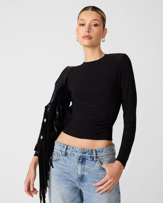 Seline Knit Top-Black