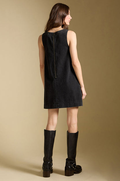 Miniya Mini Dress-Washed Black