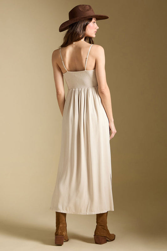 Peni Midi Dress-Bone