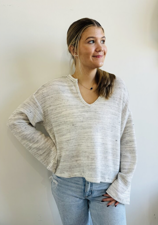 Emery Seamed Cozy Notch Neck