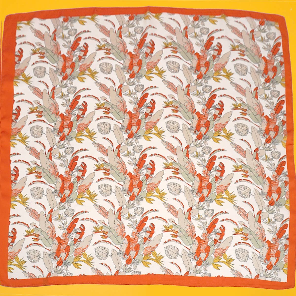 Vintage Floral Scarf-Orange