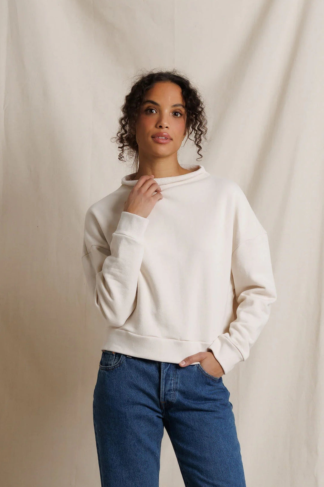 Arden Mock Neck-Sugar
