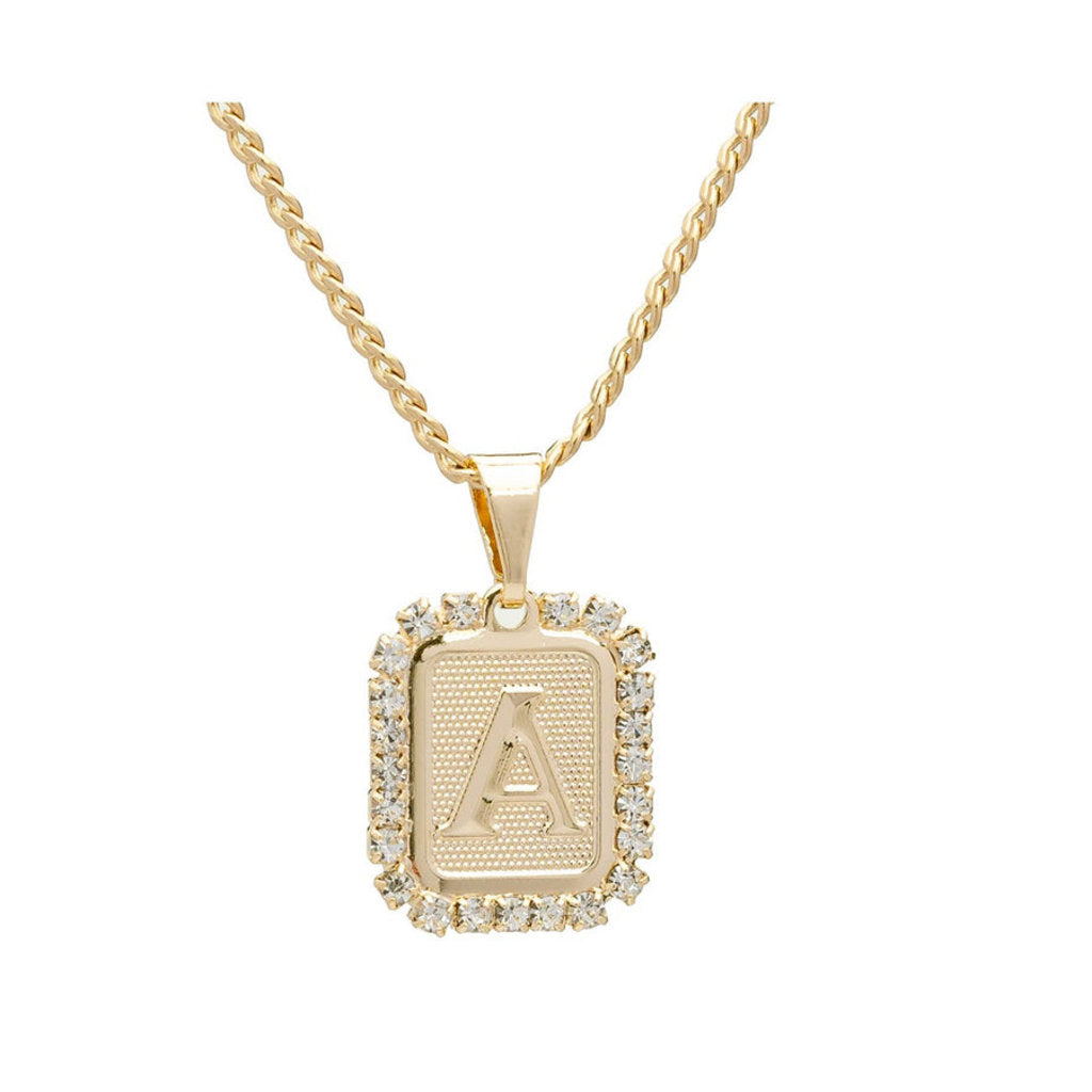 Royal Initial Card Necklace