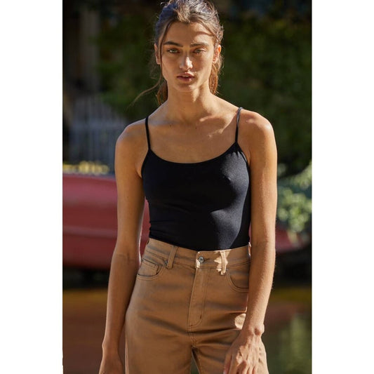 Basic Full Length Cami-Black