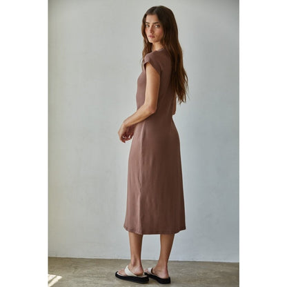 Short Sleeve Bodycon Midi Dress