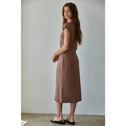 Short Sleeve Bodycon Midi Dress