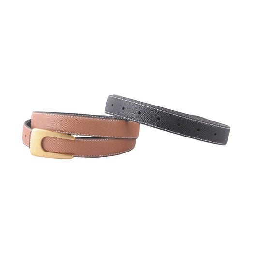 Reversible Leather Belt-Tan