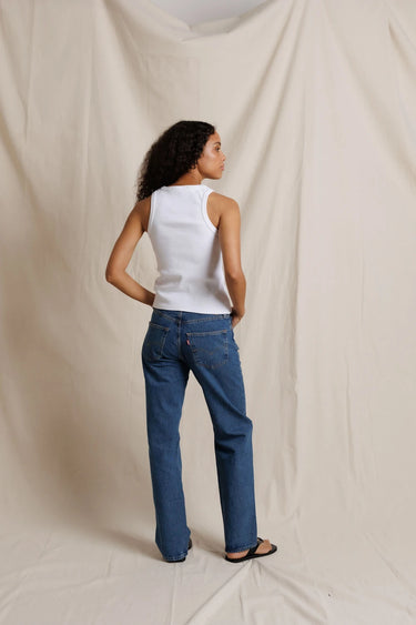 Daphne Rib Tank-White